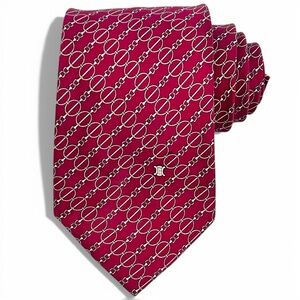 Celine Horsebit Pattern Silk Tie